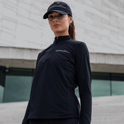 Women's Orbit Black 1/4 Zip Jacket - Bascora