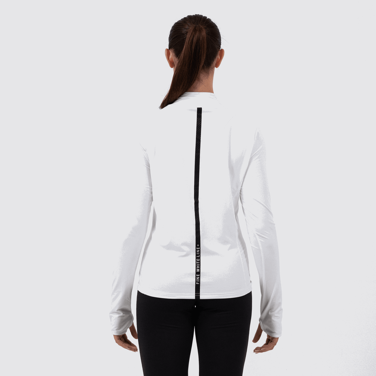 Women's Orbit White 1/4 Zip Jacket - Bascora