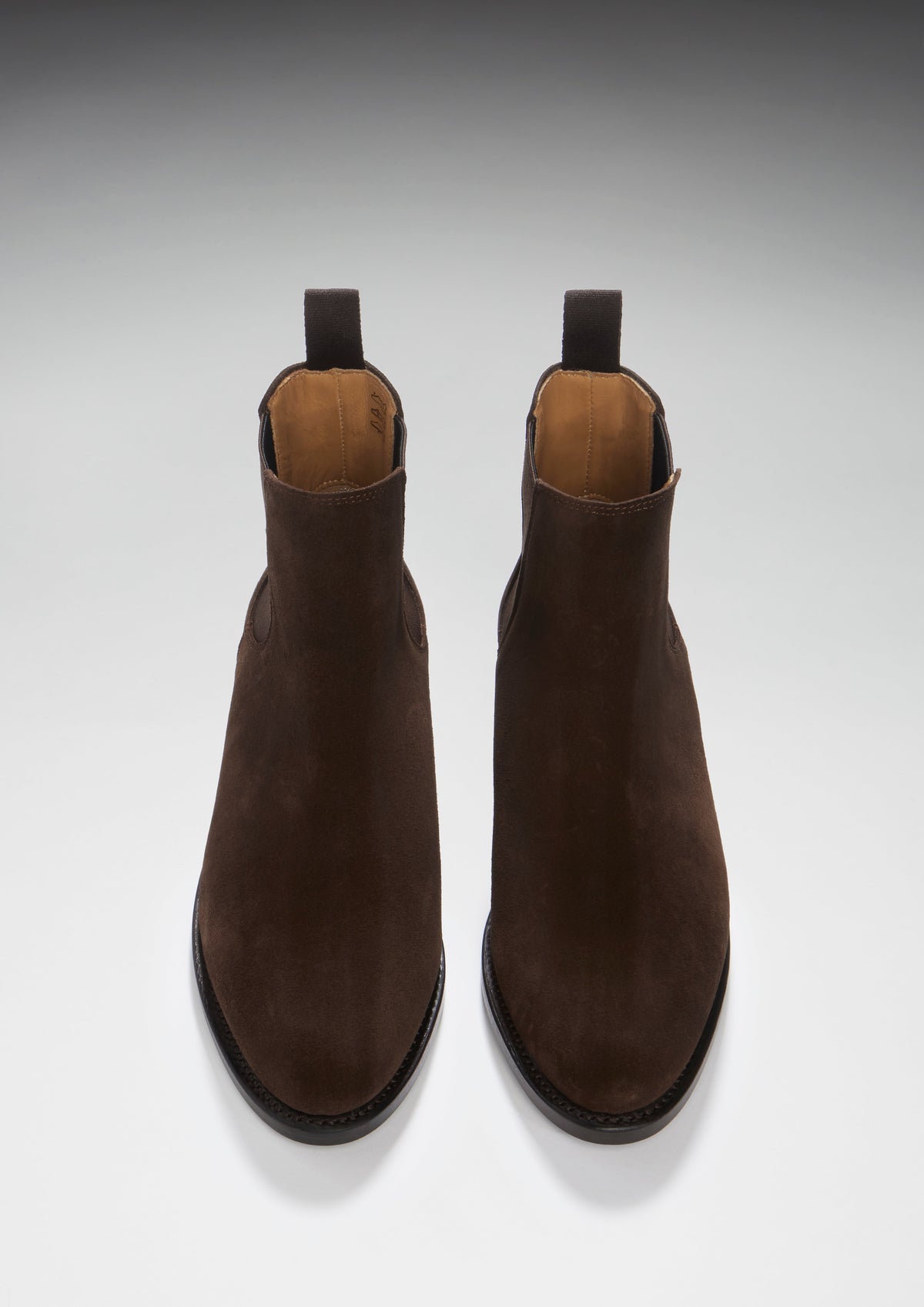Hugs & Co. Women's Brown Suede Chelsea Boots with Goodyear Welted Leather Sole