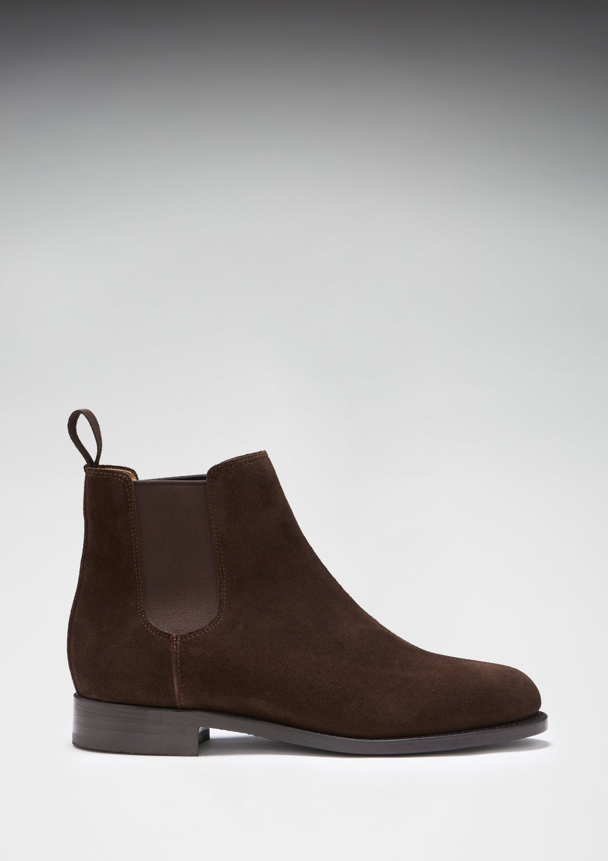 Hugs & Co. Women's Brown Suede Chelsea Boots with Goodyear Welted Leather Sole