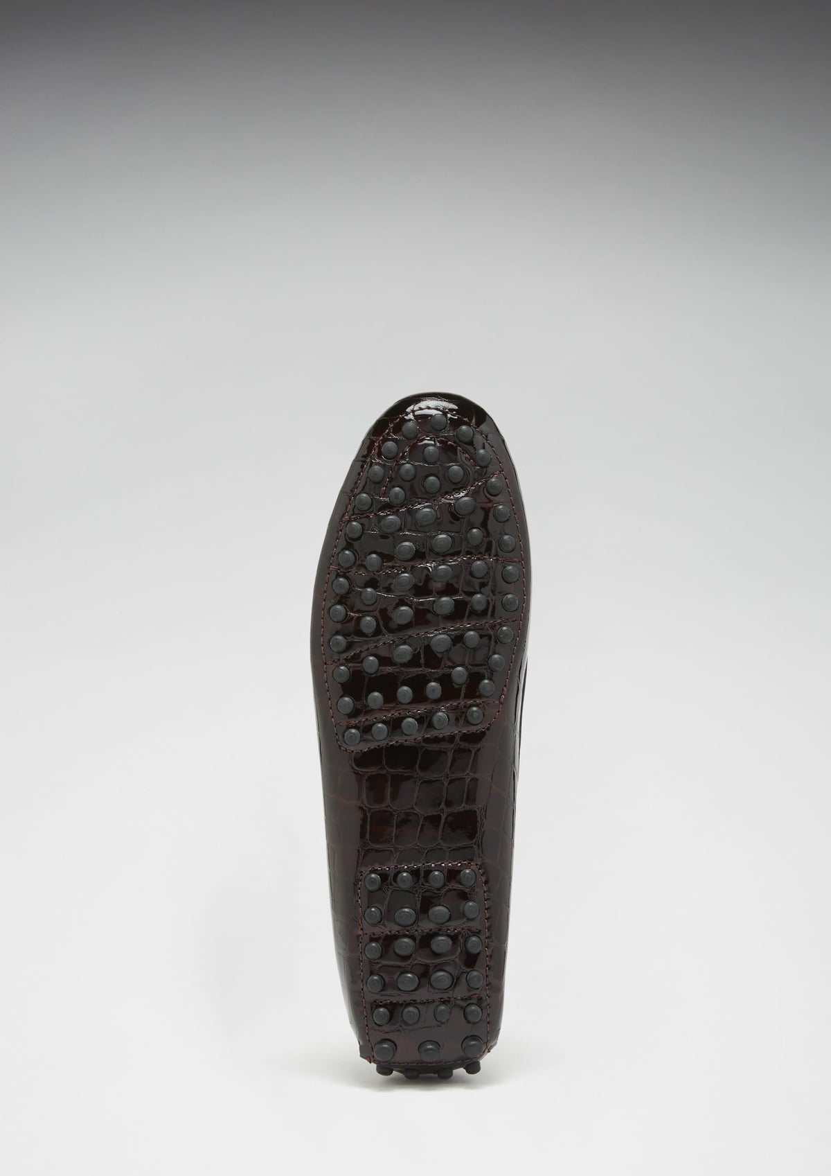 Hugs & Co. Women's Brown Croc-Print Patent Penny Loafers