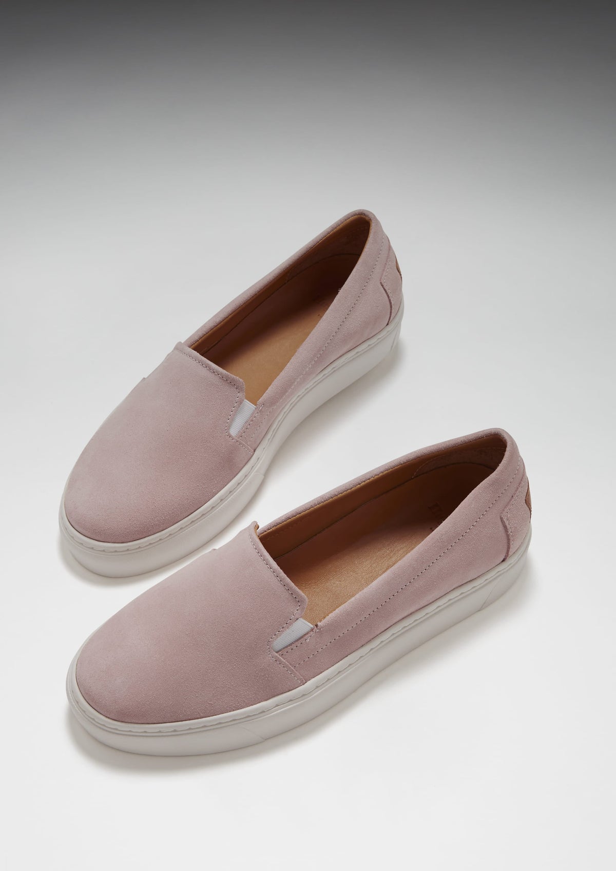 Hugs & Co. Women's Ice Pink Suede Slip-On Sneakers