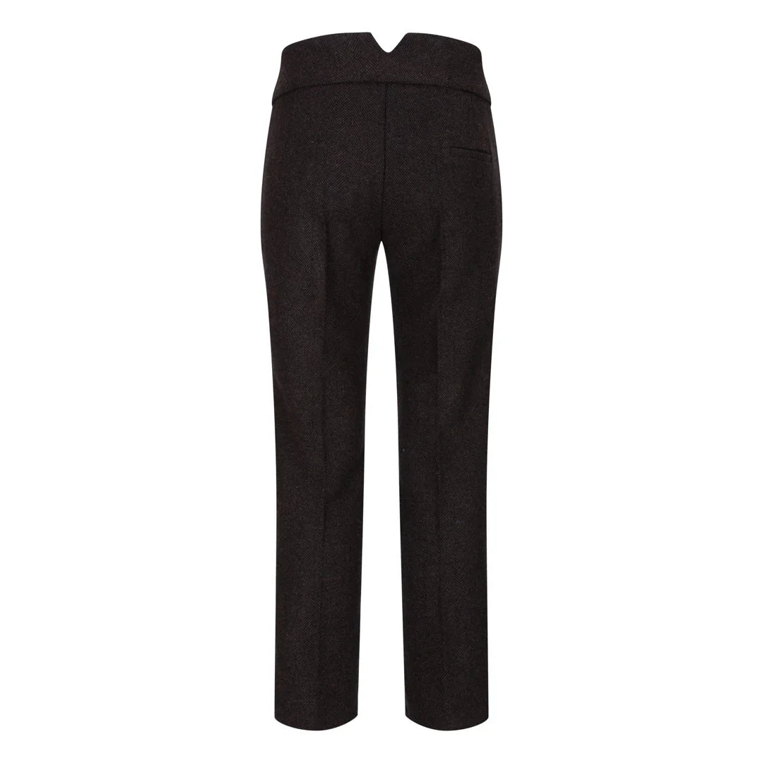Women's Brown Tweed Blazer, Waistcoat & Trouser Classic Suit