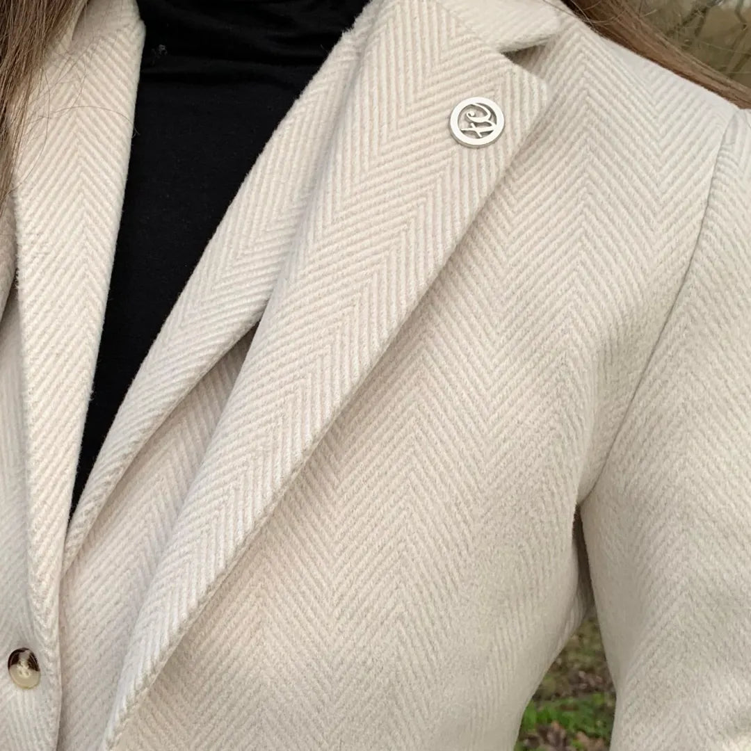 TruClothing Women's Cream Wool Blend Tweed Blazer and Waistcoat Set