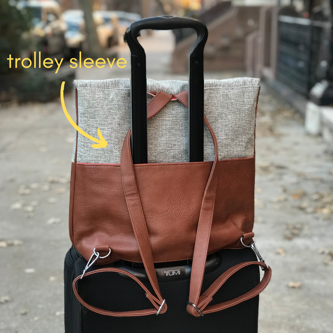 Bolso convertible mochila-tote Greenpoint con banda para equipaje
